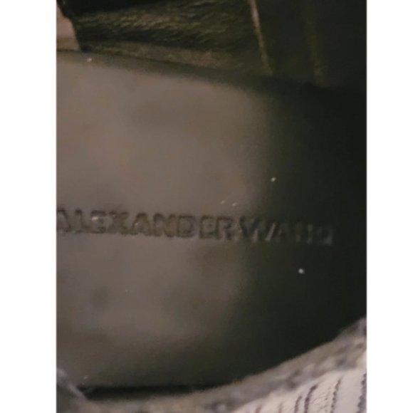 Alexander Wang Leather Chelsea Ankle Black Boots silver Heel size 36 - Picture 5 of 12